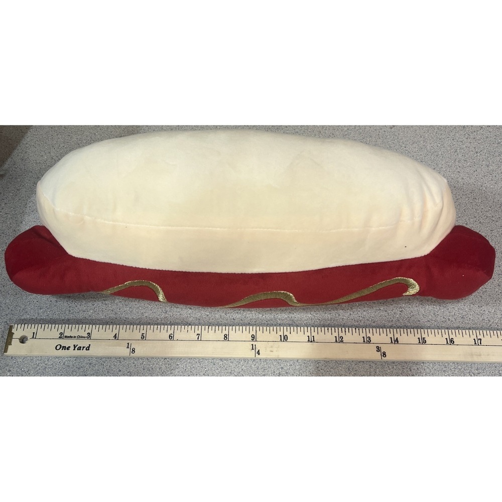 Room Essentials 18‑Inch Hot Dog Plush Toss Pillow; Gag Gift, Room Decor, Novelty - Picture 3 of 4